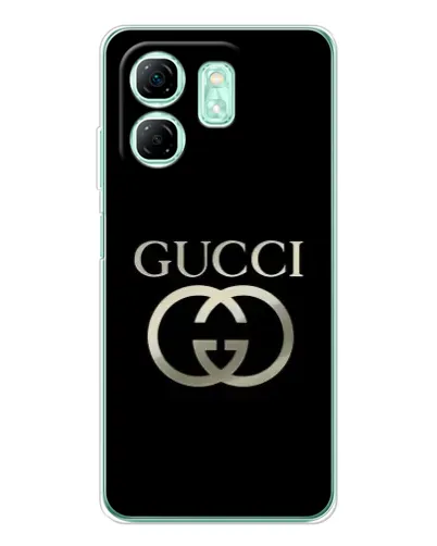 Чехол для Infinix Smart 9 с картинкой «Gucci — золото на черном» Чехол для Infinix Smart 9 с картинкой «Gucci — золото на черном»