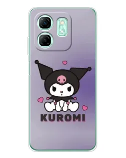 Чехол для Infinix Smart 9 с картинкой «Kuromi — фиолетовый арт»