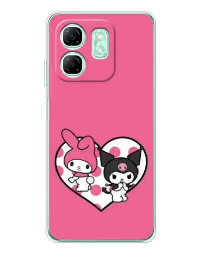 Чехол для Infinix Smart 9 с картинкой «Kuromi и My Melody»