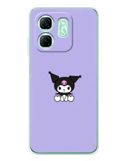 Чехол для Infinix Smart 9 с картинкой «Kuromi — фиолетовый минимализм»