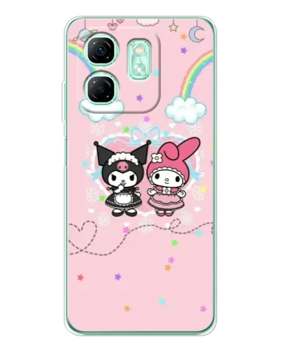 Чехол для Infinix Smart 9 с картинкой «My Melody и Kuromi»