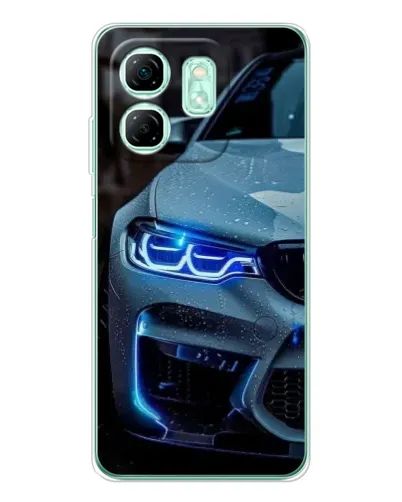 Чехол для Infinix Smart 9 с картинкой «Взгляд BMW с синими фарами» Чехол для Infinix Smart 9 с картинкой «Взгляд BMW с синими фарами»
