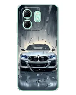 Чехол для Infinix Smart 9 с картинкой «BMW в свете фар» Чехол для Infinix Smart 9 с картинкой «BMW в свете фар»