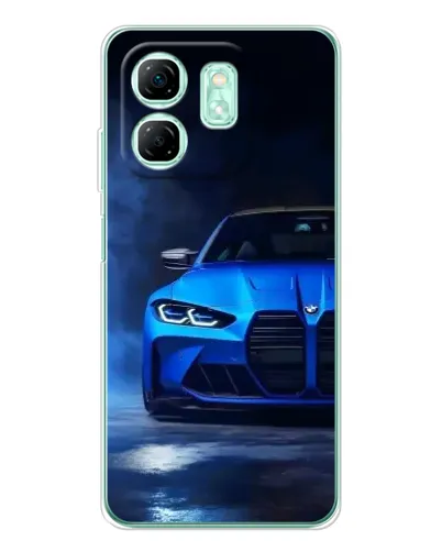 Чехол для Infinix Smart 9 с картинкой «Голубая BMW M4» Чехол для Infinix Smart 9 с картинкой «Голубая BMW M4»