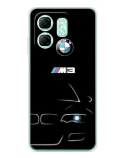 Чехол для Infinix Smart 9 с картинкой «Минималистичный принт BMW M3» Чехол для Infinix Smart 9 с картинкой «Минималистичный принт BMW M3»