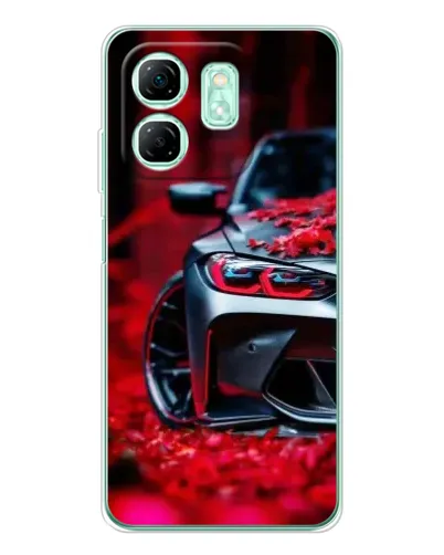 Чехол для Infinix Smart 9 с картинкой «Спортивная BMW и цветы» Чехол для Infinix Smart 9 с картинкой «Спортивная BMW и цветы»