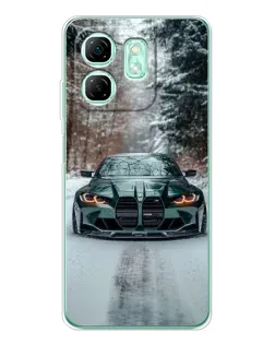 Чехол для Infinix Smart 9 с картинкой «BMW в зимнем лесу» Чехол для Infinix Smart 9 с картинкой «BMW в зимнем лесу»