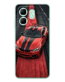 Чехол для Infinix Smart 9 с картинкой «BMW на красной дорожке» Чехол для Infinix Smart 9 с картинкой «BMW на красной дорожке»