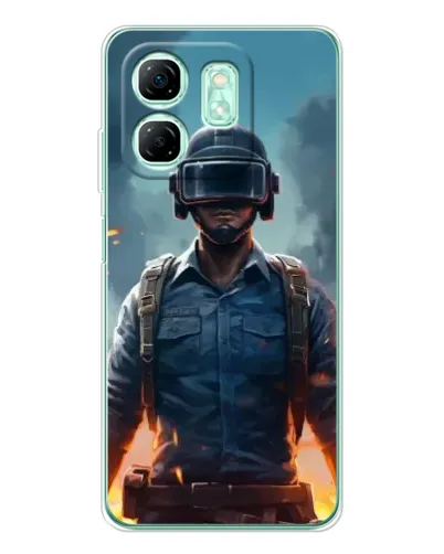Чехол для Infinix Smart 9 с картинкой «PUBG — реалистичный герой»