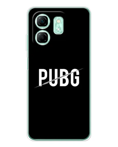 Чехол для Infinix Smart 9 с картинкой «PUBG — белый логотип»