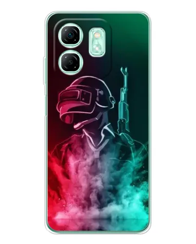 Чехол для Infinix Smart 9 с картинкой «PUBG — огненный воин»