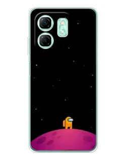 Чехол для Infinix Smart 9 с картинкой «Одинокий герой на планете»