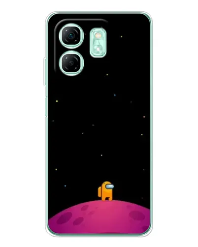Чехол для Infinix Smart 9 с картинкой «Одинокий герой на планете»