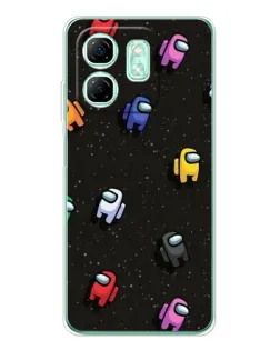 Чехол для Infinix Smart 9 с картинкой «Космический паттерн Among Us»