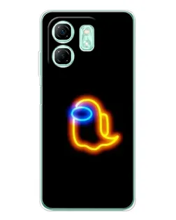 Чехол для Infinix Smart 9 с картинкой «Among Us неоновое сияние»