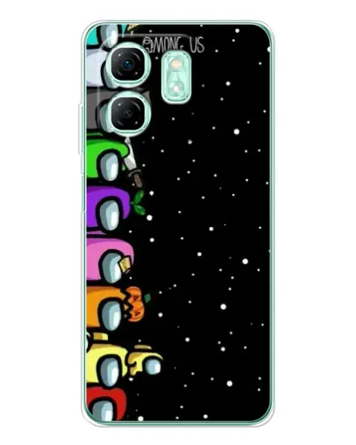 Чехол для Infinix Smart 9 с картинкой «Команда Among Us»