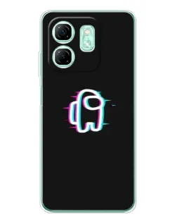 Чехол для Infinix Smart 9 с картинкой «Among Us неон»