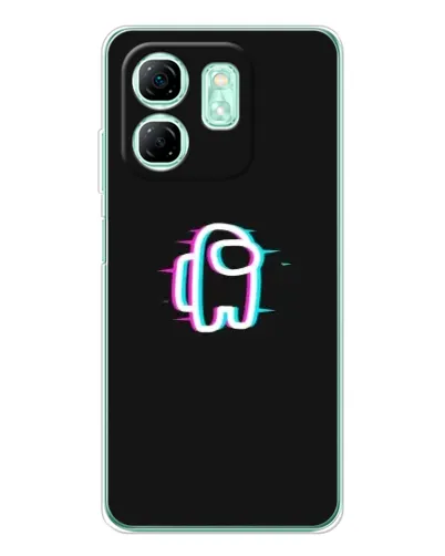 Чехол для Infinix Smart 9 с картинкой «Among Us неон»