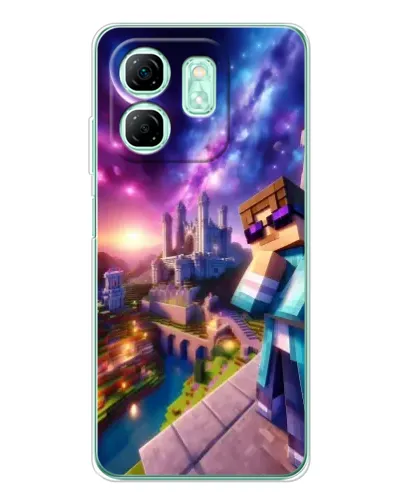Чехол для Infinix Smart 9 с картинкой «Стив и космос» Чехол для Infinix Smart 9 с картинкой «Стив и космос»