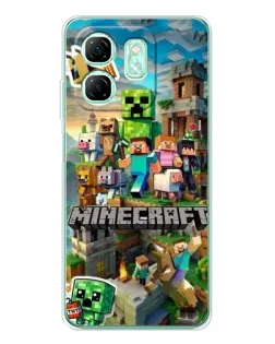 Чехол для Infinix Smart 9 с картинкой «Замок Minecraft»