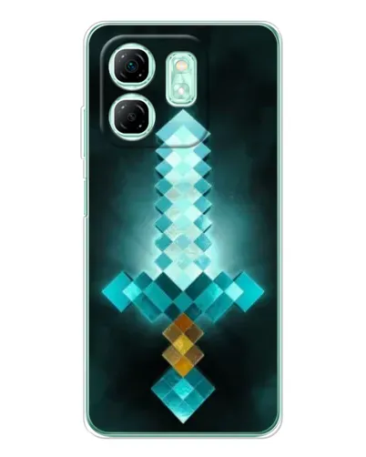 Чехол для Infinix Smart 9 с картинкой «Алмазный меч неон» Чехол для Infinix Smart 9 с картинкой «Алмазный меч неон»