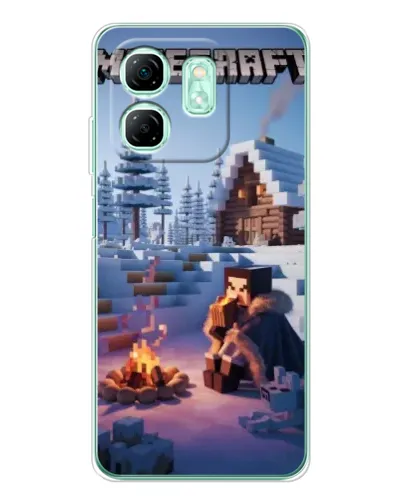 Чехол для Infinix Smart 9 с картинкой «Зимний Minecraft» Чехол для Infinix Smart 9 с картинкой «Зимний Minecraft»