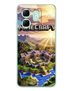 Чехол для Infinix Smart 9 с картинкой «Minecraft панорама»