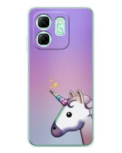 Чехол для Infinix Smart 9 с картинкой «Единорог градиент»