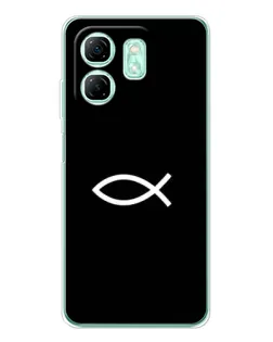 Чехол для Infinix Smart 9 с картинкой «Символ рыбы Jesus»