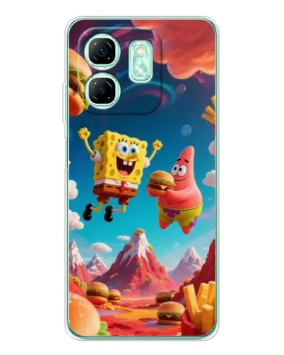 Чехол для Infinix Smart 9 с картинкой «Космический фастфуд»