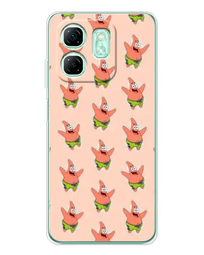 Чехол для Infinix Smart 9 с картинкой «Патрик Стар паттерн»