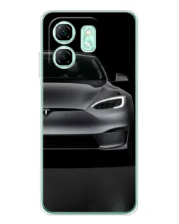 Чехол для Infinix Smart 9 с картинкой «Tesla Model S Look» Чехол для Infinix Smart 9 с картинкой «Tesla Model S Look»