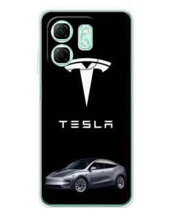 Чехол для Infinix Smart 9 с картинкой «Tesla Model Y»