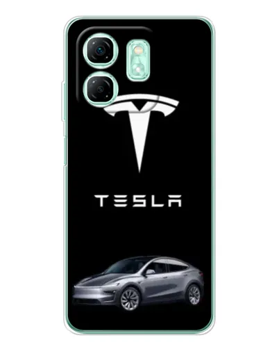 Чехол для Infinix Smart 9 с картинкой «Tesla Model Y»