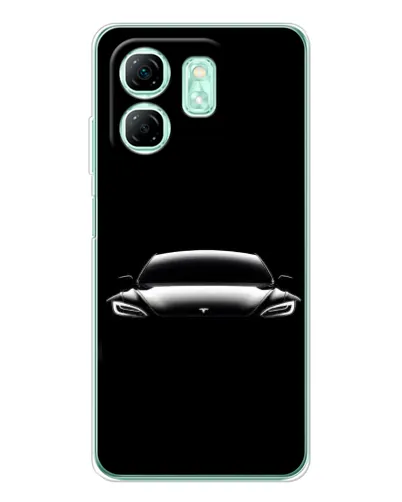 Чехол для Infinix Smart 9 с картинкой «Фары Tesla Night»