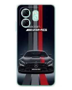 Чехол для Infinix Smart 9 с картинкой «Mercedes — белый карбон» Чехол для Infinix Smart 9 с картинкой «Mercedes — белый карбон»