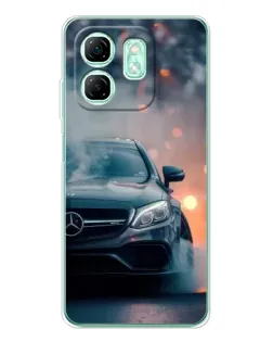 Чехол для Infinix Smart 9 с картинкой «Mercedes — ночной город» Чехол для Infinix Smart 9 с картинкой «Mercedes — ночной город»