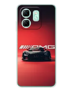 Чехол для Infinix Smart 9 с картинкой «Mercedes AMG — красная линия»