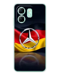 Чехол для Infinix Smart 9 с картинкой «Mercedes — флаг Германии»