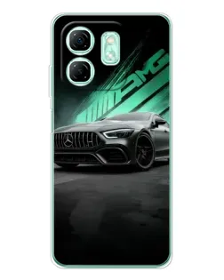 Чехол для Infinix Smart 9 с картинкой «Темный Mercedes AMG»