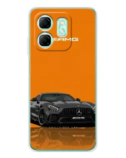Чехол для Infinix Smart 9 с картинкой «Оранжевый Mercedes AMG»