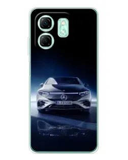 Чехол для Infinix Smart 9 с картинкой «Ночной Mercedes EQ»