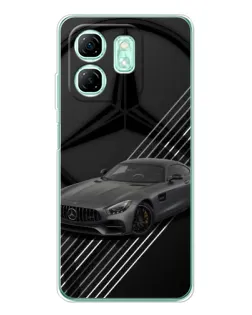 Чехол для Infinix Smart 9 с картинкой «Mercedes AMG — графика»