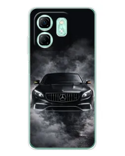 Чехол для Infinix Smart 9 с картинкой «Mercedes в дыму»