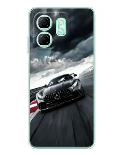 Чехол для Infinix Smart 9 с картинкой «Гоночный Mercedes AMG»