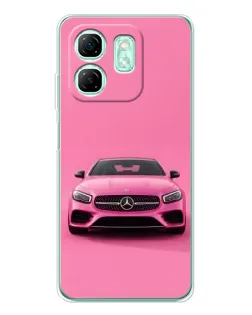 Чехол для Infinix Smart 9 с картинкой «Розовый Mercedes AMG»