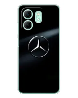 Чехол для Infinix Smart 9 с картинкой «Mercedes на металле»