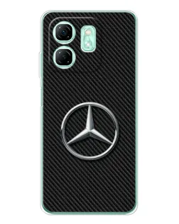 Чехол для Infinix Smart 9 с картинкой «Карбоновый Mercedes стиль»