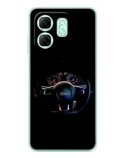 Чехол для Infinix Smart 9 с картинкой «Салон Audi — руль» Чехол для Infinix Smart 9 с картинкой «Салон Audi — руль»
