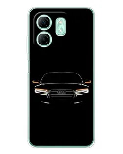 Чехол для Infinix Smart 9 с картинкой «Audi — ночной контур»